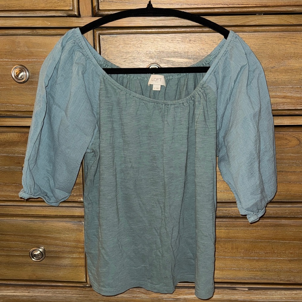 LOFT Women's Teal Blouse